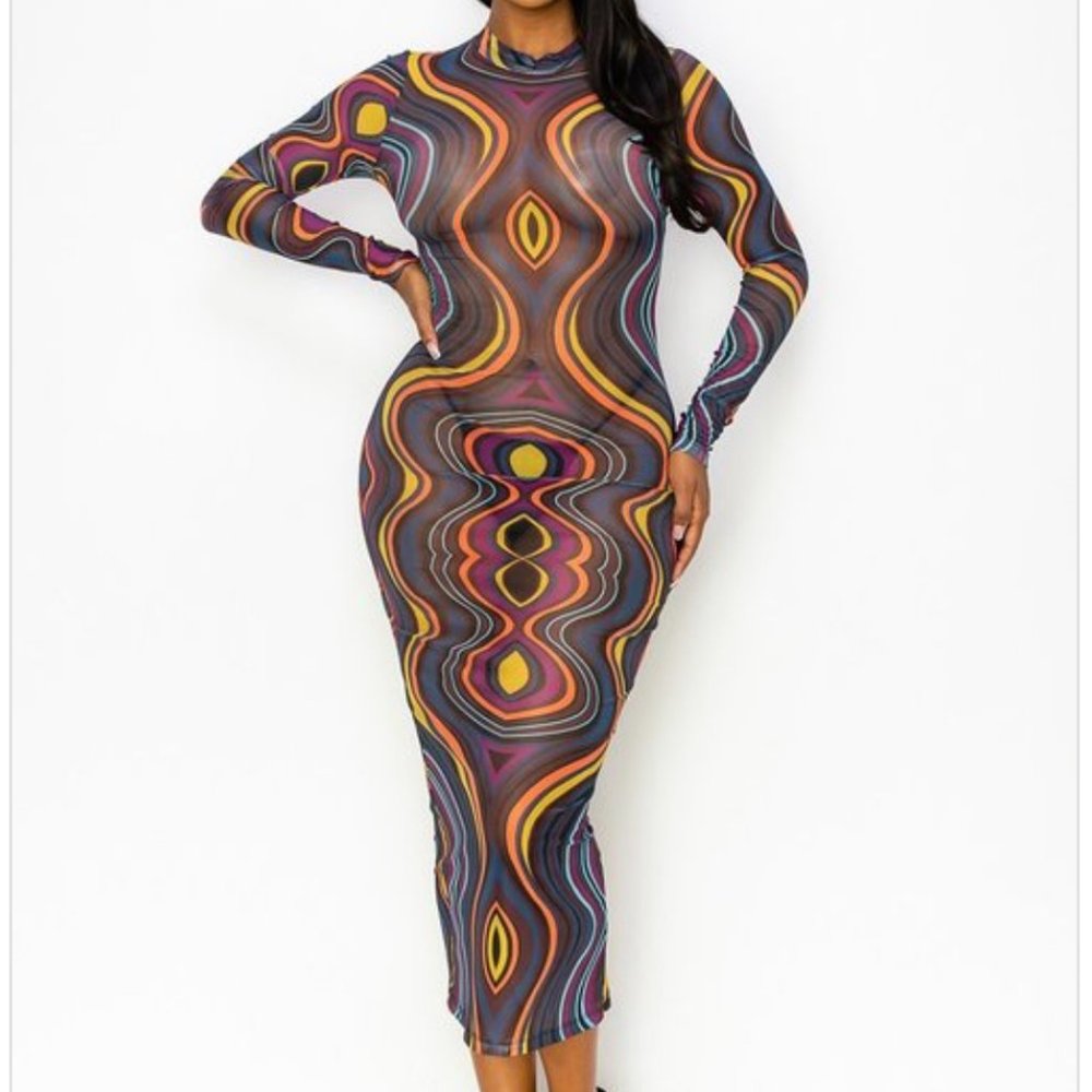 Playing Mind Tricks Transparent Bodycon Dress